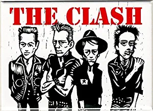 Clash Black & White Group Caricature with Red Logo Refrigerator Magnet