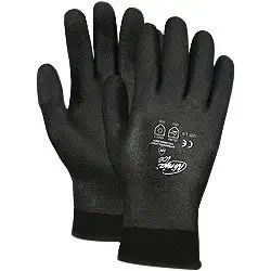 Memphis N9690FCM Glove Medium Black Ninja ICE FC 7 Gauge Acrylic Terry Lined General Purpose Cold Weather Gloves with Knit Wrist, 15 Gauge Nylon Shell and HPT Foam Sponge Fully Coated (1/PR)