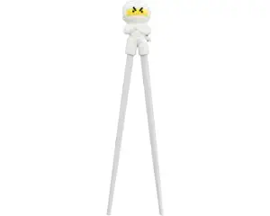 Easy-To-Use Adorable Training Chopsticks For Beginners Right or Left Handed Suitable for All Ages From Kids To Adults (White Ninja)