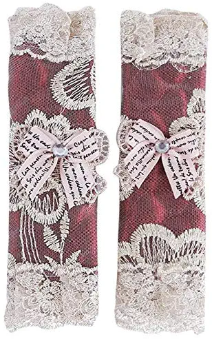 Refrigerator Covers - 1pair Lace Flower Polka Dot Door Refrigerator Handle Cover Practical Doorknob Double Fridge Gloves - Stainless Decorative Inside Doors Refrigerator Outside Steel Cov