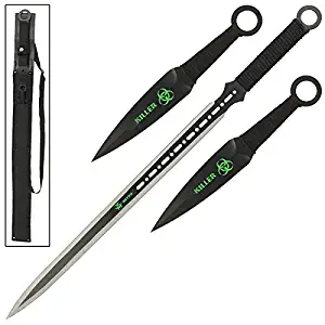 Armory Replicas Three Piece Ninja Sword Throwing Knife Set