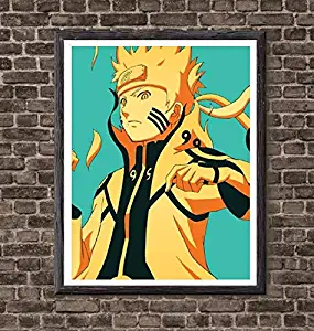 Legend of Ninja Uzumaki Naruto Canvas Art Print for Home Decoration,8 x 10 Inches,No Frame