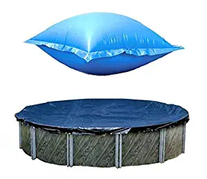 Swimline 24 Ft Round Above Ground Winter Pool Cover w/ 4'x8' Closing Air Pillow