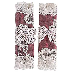 BizAmzz - Refrigerator Covers - 1pair Lace Flower Polka Dot Door Refrigerator Handle Cover Practical Doorknob Double Fridge Gloves - Stainless Decorative Inside Doors Refrigerator Outside Steel Cov