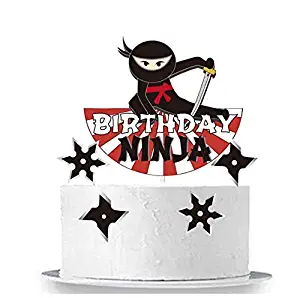 GmakCeder Happy Birthday Ninja Cake Topper