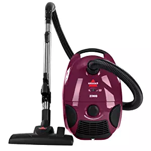 Bissell Zing Bagged Canister Vacuum, Maroon, 4122 - Corded