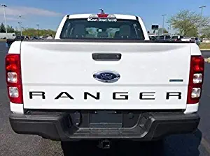 Trunknets Inc Tailgate Insert Decals Black Letters Stickers for Ford Ranger 2019 2020