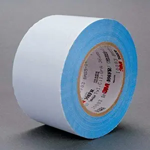 3M 398FR White Cloth Tape - 6 in Width x 7 mil Thick - Flame Retardant - 96671 [PRICE is per CASE]