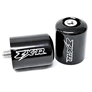 Krator Black Bar Ends Logo Hand Grip Handlebar End Caps For 2003-2012 Kawasaki ZX6R-636