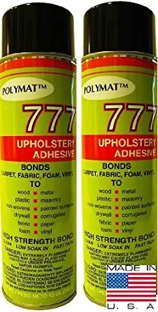 Polymat 2 20oz (12oz NET) CANS 777 Glue Spray Adhesive Marine AUTO Upholstery Glue