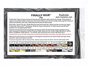 Hair Building Fibers Medium Salt & Pepper 25 Grams Refill Your Existing Bottle - Finally Hair (dark chocolate brown & white mix)