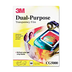 3M CG5000 Transparency Film for Copiers and Laser Printers (50 Per Box)