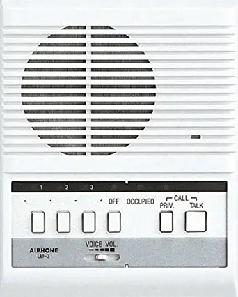 Aiphone LEF-3 Open Voice Selective Call Master Intercom, Accepts Up to Three Connecting Door, Sub-Master, or Master Intercoms