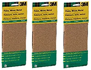 3M 9019 General Purpose Sandpaper Sheets, 3-2/3-Inch by 9-Inch, Assorted Grit (Assorted Grit Pack of 3)