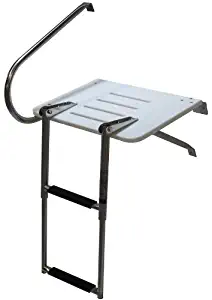 Amarine Made Boat Out-Board Swim High Strength Polyethylene Platform with 2-Steps Ladder