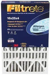 16x25x4 (15 3/4 x 24 7/16 x 4 3/16) Filtrete Allergen Reduction Filter by 3M (2 Pack)