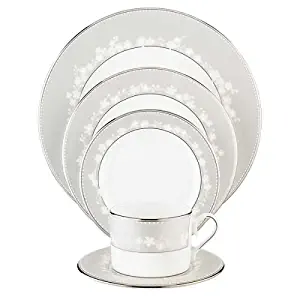 Lenox Bellina Bone China Platinum Banded 5-Piece Place Setting, Service for 1