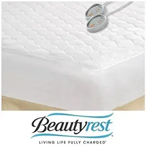 Beautyrest King Size Heated Mattress Pad with Dual Control and Timer. These Cotton Polyester Blend Mattress Pads Make a Great Alternative to an Electric Heating Throw Blanket. These Bed Toppers are the Best and Fastest Way to Heat Up Your Matress!