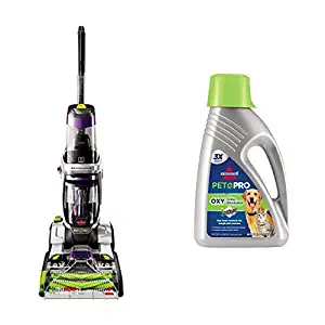 Bissell ProHeat 2X Revolution Pet Pro Full-Size Carpet Cleaner, 1986 AND BISSELL Professional Pet Urine Eliminator + Oxy Carpet Cleaning Formula, 48 oz, 1990