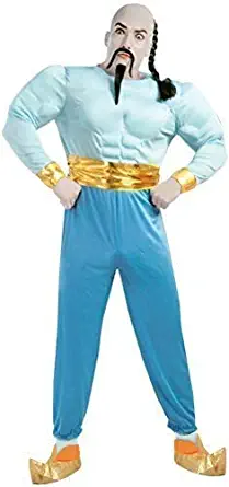 Mens Blue Arabian Genie Book Day Film Halloween Fancy Dress Costume Outfit