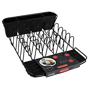 Rubbermaid Deluxe Dish Drainer in Black