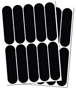 B REFLECTIVE, (2 Pack) 10 Retro Reflective Stickers kit, Night Visibility Safety, Universal Adhesive for Bike/Stroller/Buggy/Helmet/Motorbike/Scooter/Toys, 7 x 1,8 cm, Black