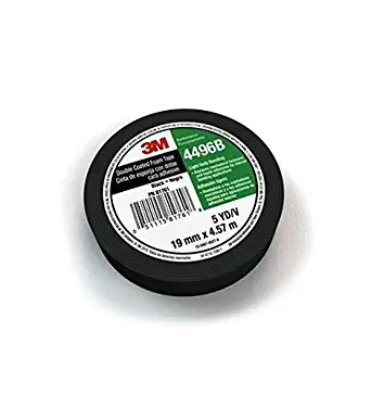 3M Double Coated Foam Tape 4496 Black, .5 in x 5 yd x .04 in