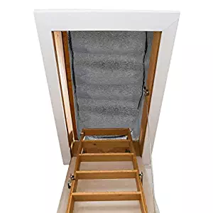 Attic Stairway Insulator - 25" x 54" x 11" - R-Value of 14.5, Fireproof Attic Stairs Insulation Cover