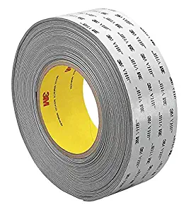 3M 1" x 18 yd. Acrylic Foam Double Sided VHB Tape, 16 mil, Gray, 1EA - 1-18-RP16