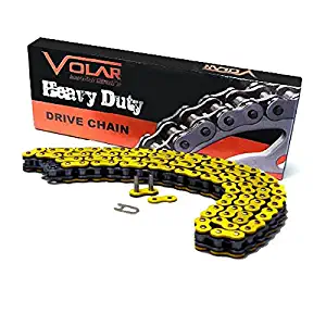 Volar Heavy Duty Non Oring Chain - Yellow for 2013-2017 Kawasaki Ninja 300 EX300