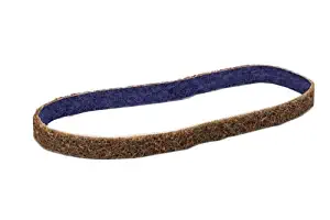 3M Scotch-Brite DF-BL Non-Woven Aluminum Oxide Sanding Belt - Coarse Grade - 1/2 in Width x 18 in Length - 64475 [PRICE is per BELT]