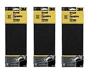 3M Drywall Sanding Sheets, 4.1875 in x 11 1/4 in, 5-Sheet Medium-Grit 100 Grit (3 PACK) Total 15 sheets