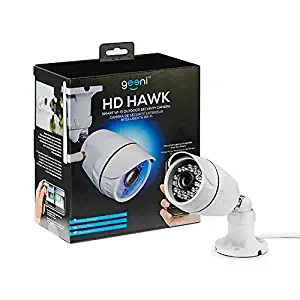 Geeni Hawk Outdoor Smart Wi-Fi Security Camera with Night Vision, Motion Alerts and IP66 Weatherproof, White