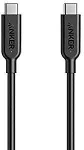 Anker Powerline II USB-C to USB-C 3.1 Gen 2 Cable (3ft) with Power Delivery, for Apple MacBook, Huawei Matebook, iPad Pro 2018, Chromebook, Pixel, Switch, and More Type-C Devices/Laptops