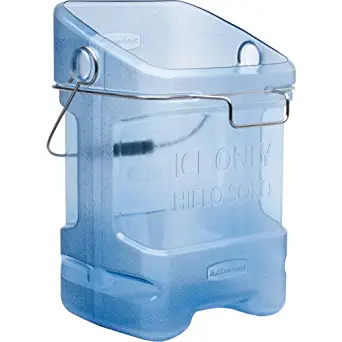 Rubbermaid 9F53 5.5 gallon Capacity, 10.5" Length x 13.3" Width x 17.8" Height, Transparent Blue Color, Safe Ice Tote