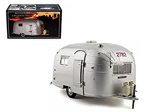 Motor city classics New 1:18 Collection - Silver Airstream Aluminum Camper Trailer Diecast Model Car