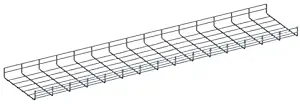 Quest Manufacturing Wire Mesh Cable Tray, 5' x 6"W x 2"H, Zinc (CT0506-03)