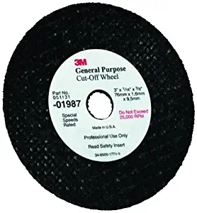 3M 01987 3" x 1/32" x 3/8" General Purpose Cut-Off Wheel (Pack of 50)