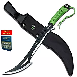 24" Z-HUNTER FULL TANG ZOMBIE KILLER SWORD APOCALYPSE MACHETE Sharp Two-Tone BL + free eBook by Only US