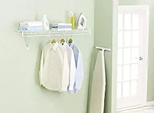 Rubbermaid 3D4800WHT FreeSlide Closet Shelf Kit, 4-Feet, White