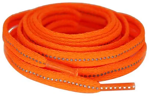 Flat Narrow High Brightness 3M Reflective Shoelaces for Sneakers Boots and shoes 2 size 8 Colors