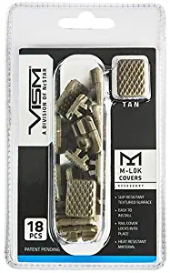 NcSTAR VAML1CT Vism M-LOK Covers, Tan, per 18