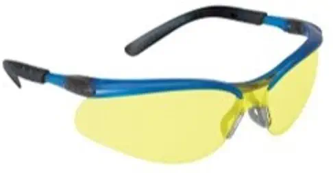 3M (MMM11524) 3M BX Safety Glasses with Light Amber Anti-Fog Lens, Ocean Blue Frame