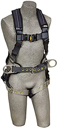 3M DBI-SALA ExoFit XP 1110176,Back D-Ring, Belt with Pad and Side D-Rings, Tongue Buckle Leg Straps, Removable Comfort Padding,Blue, Medium