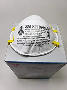 3M 8210 Plus N95 Particulate Respirator Disposable Dust Mask, 80 Masks