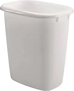 Rubbermaid Vanity Wastebasket, 14 Quart, White