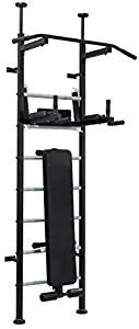 Home Gym Energy: Weight Bench - Incline AB Bench - Pull Up Bar - Dip Bar - Chin Up Bar - Indoor Swedish Ladder - Fitness Station - Wall or Ceiling & Floor Mount - Load Capacity up to 120 kg/260 lbs.