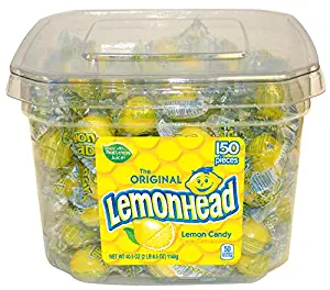 Lemonhead Lemon Candy, 150 Count Tub