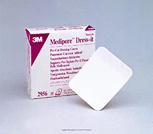 3M Medipore Dress-It Pre-Cut Dressing Covers MEDIPORE TAPE 3.875X4.625 I Box of 25 3M 2954