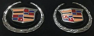 Ycsm 2 Pcs Size : 6cm Zinc alloy 3D Sign Emblem 3M Badge Sticker For Apply to Cadillac